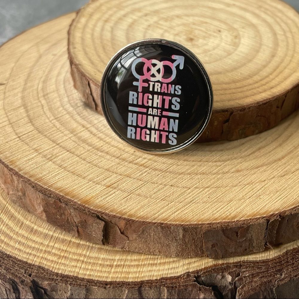 Trans Rights Enamel Pin/ Brooch Lapel - Picture 2 of 6